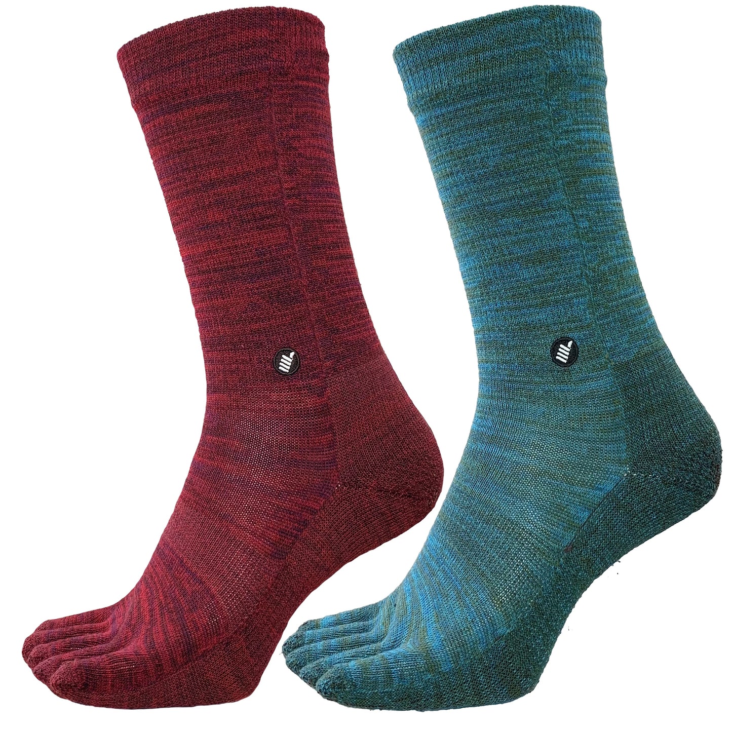 Performance wool 5 finger crew length
