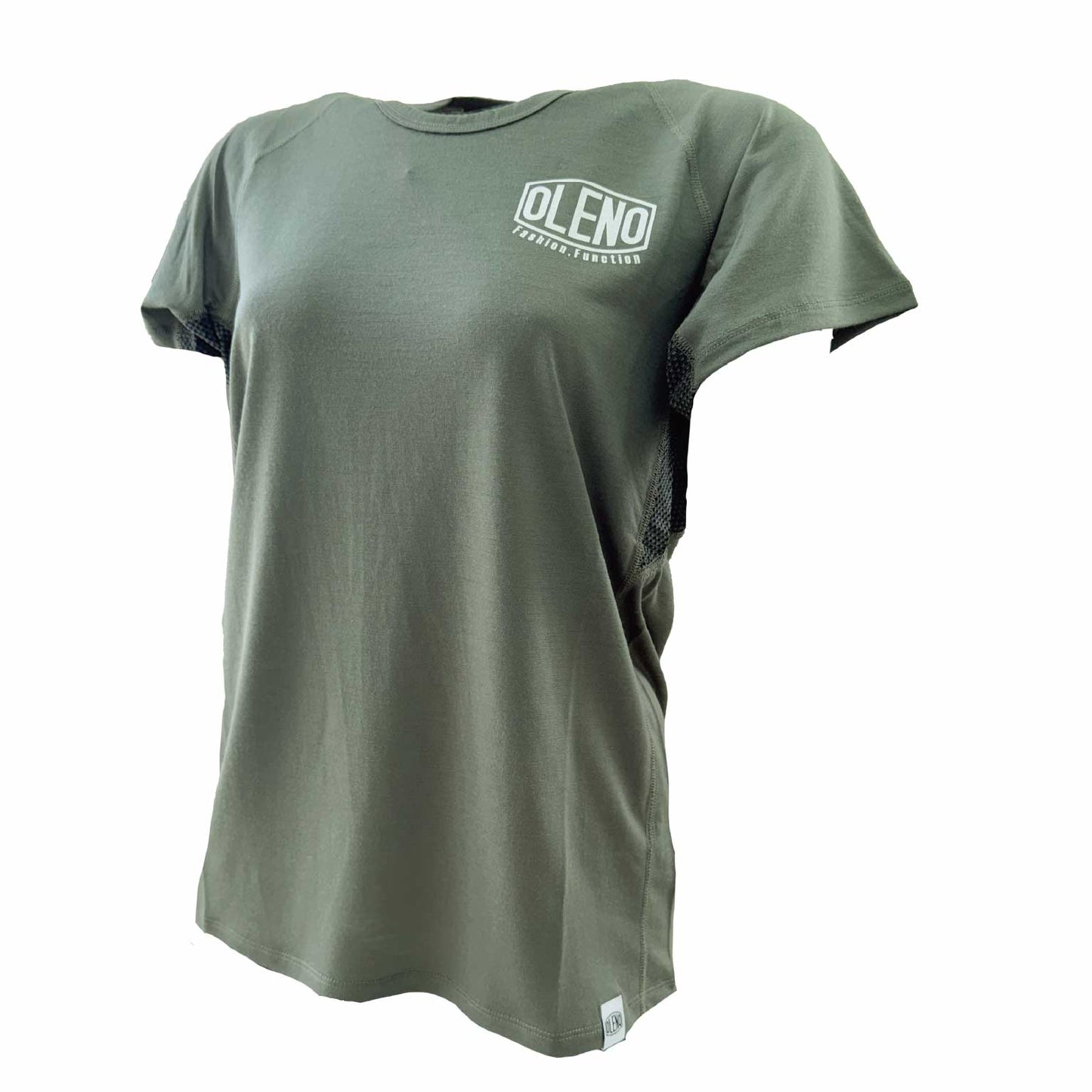Hybrid Merino T 英文字「OLENO」