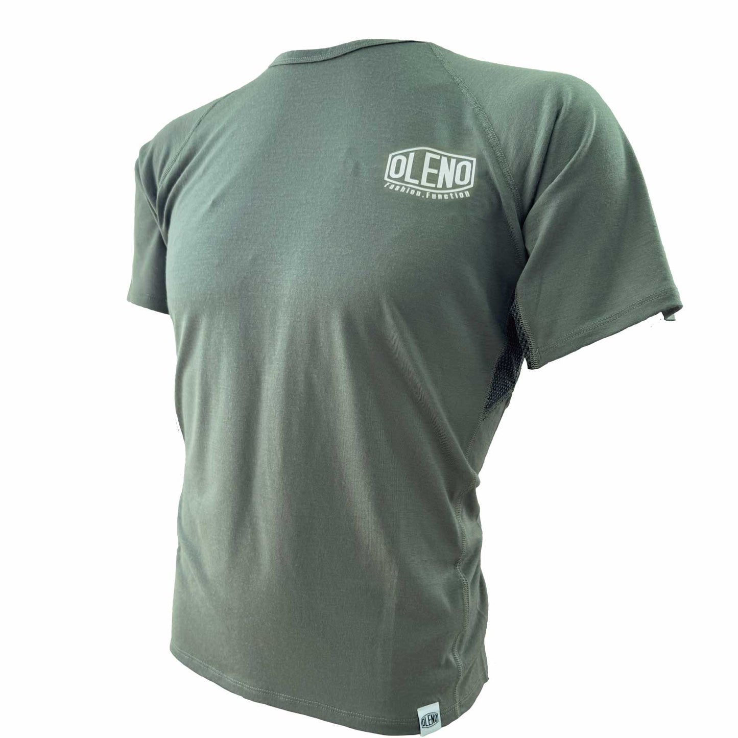 Hybrid Merino T 英文字「OLENO」