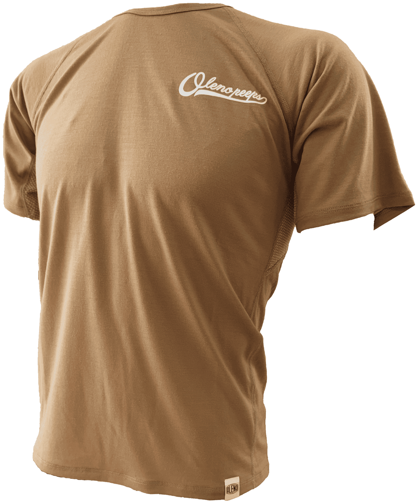 Hybrid Merino T 英文字「OLENO」
