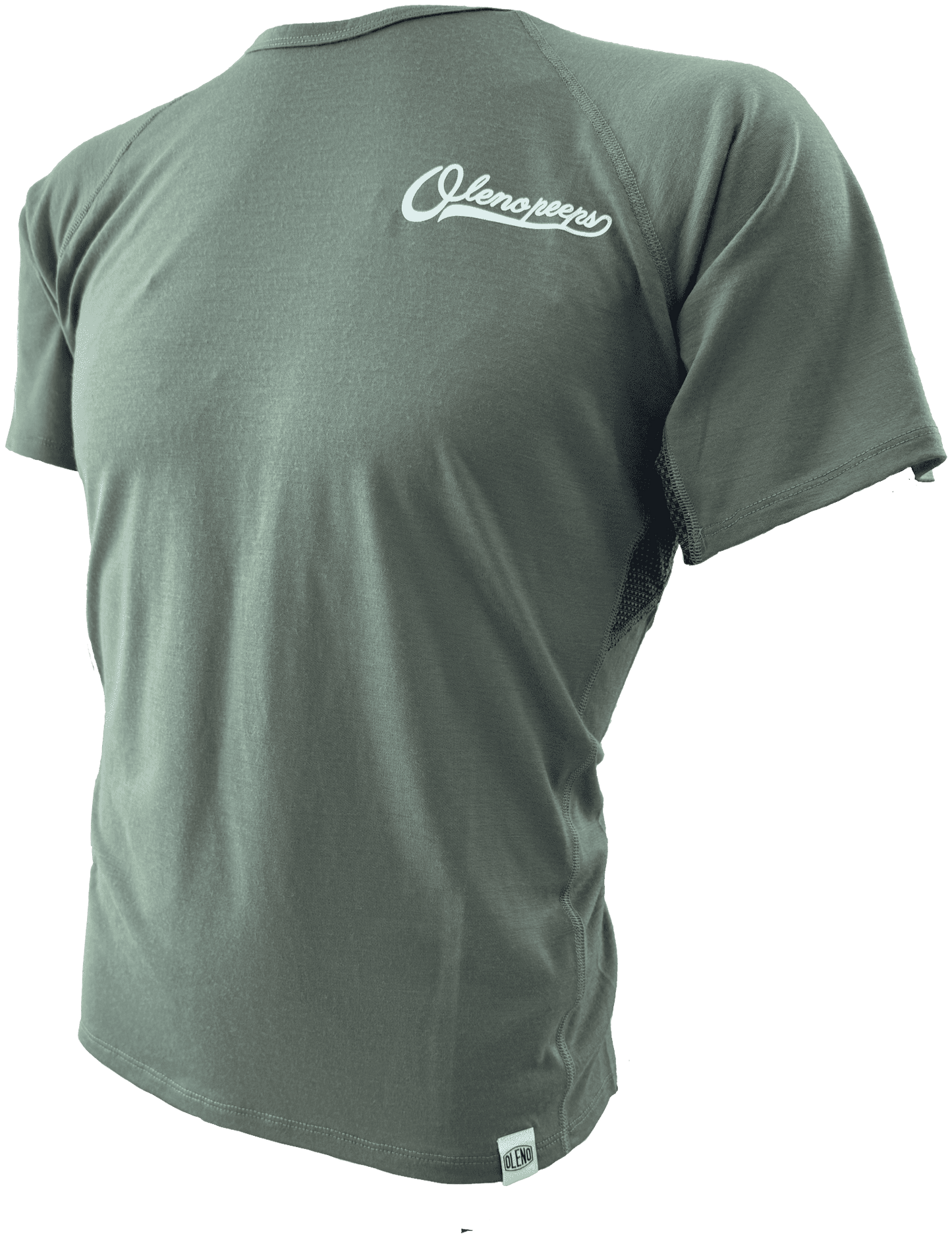Hybrid Merino T 英文字「OLENO」