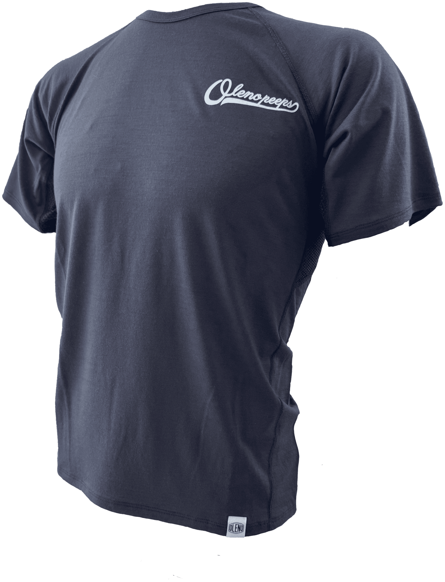 Hybrid Merino T 英文字「OLENO」
