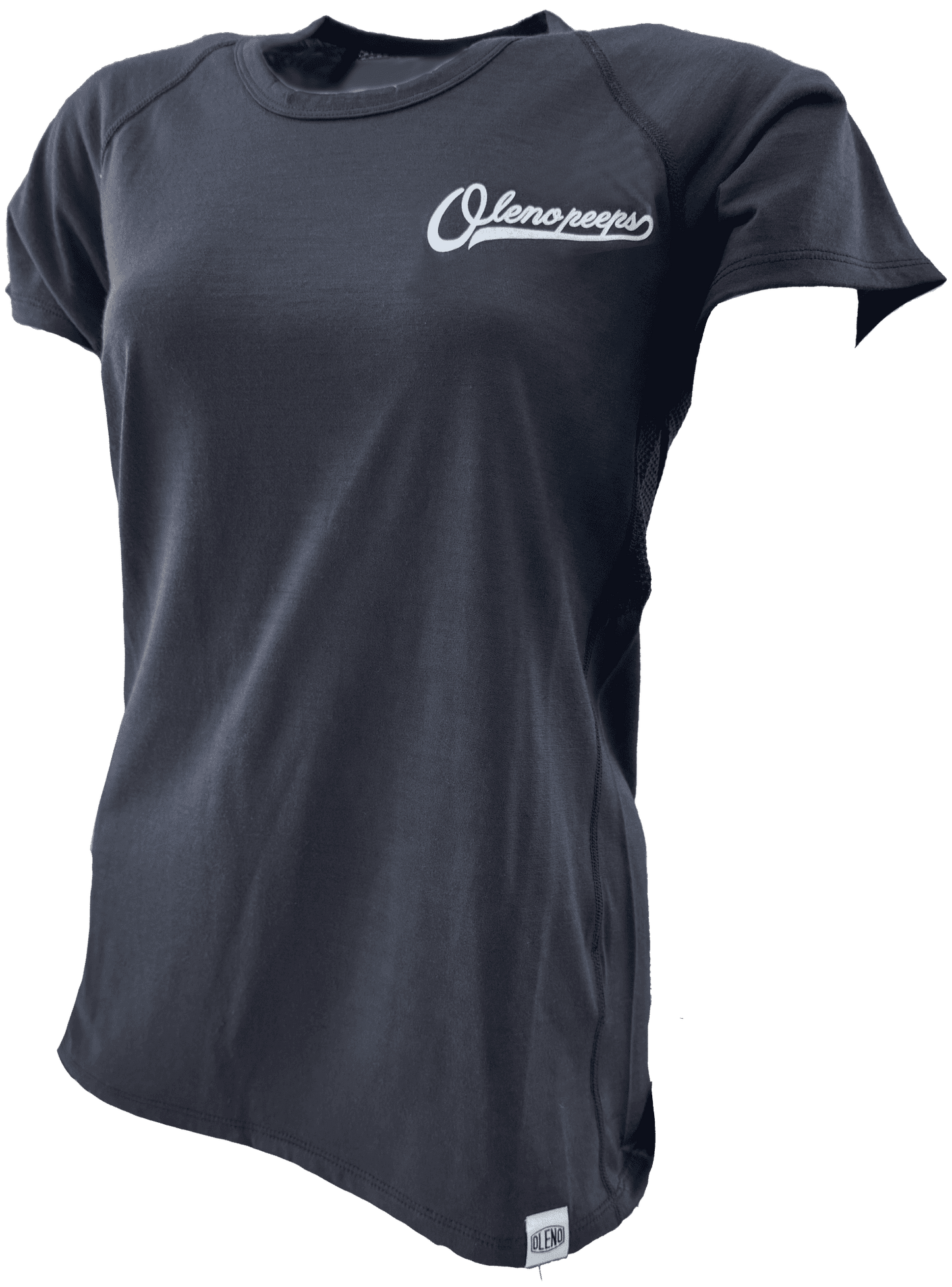 Hybrid Merino T 英文字「OLENO」