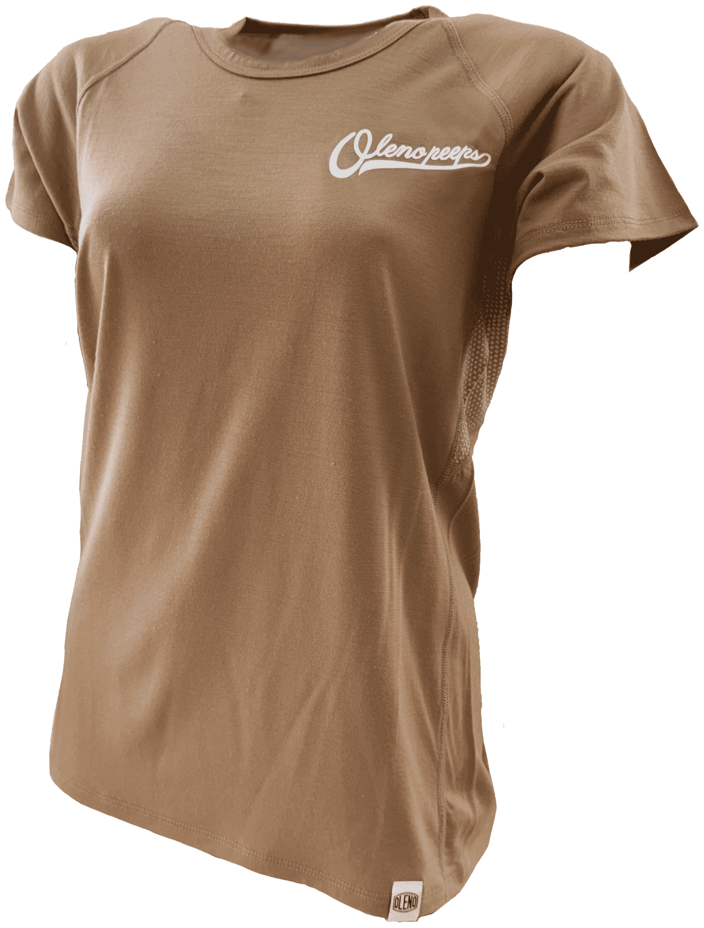 Hybrid Merino T 英文字「OLENO」
