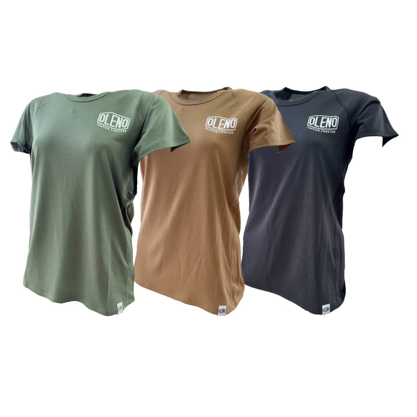 Hybrid Merino T 英文字「OLENO」