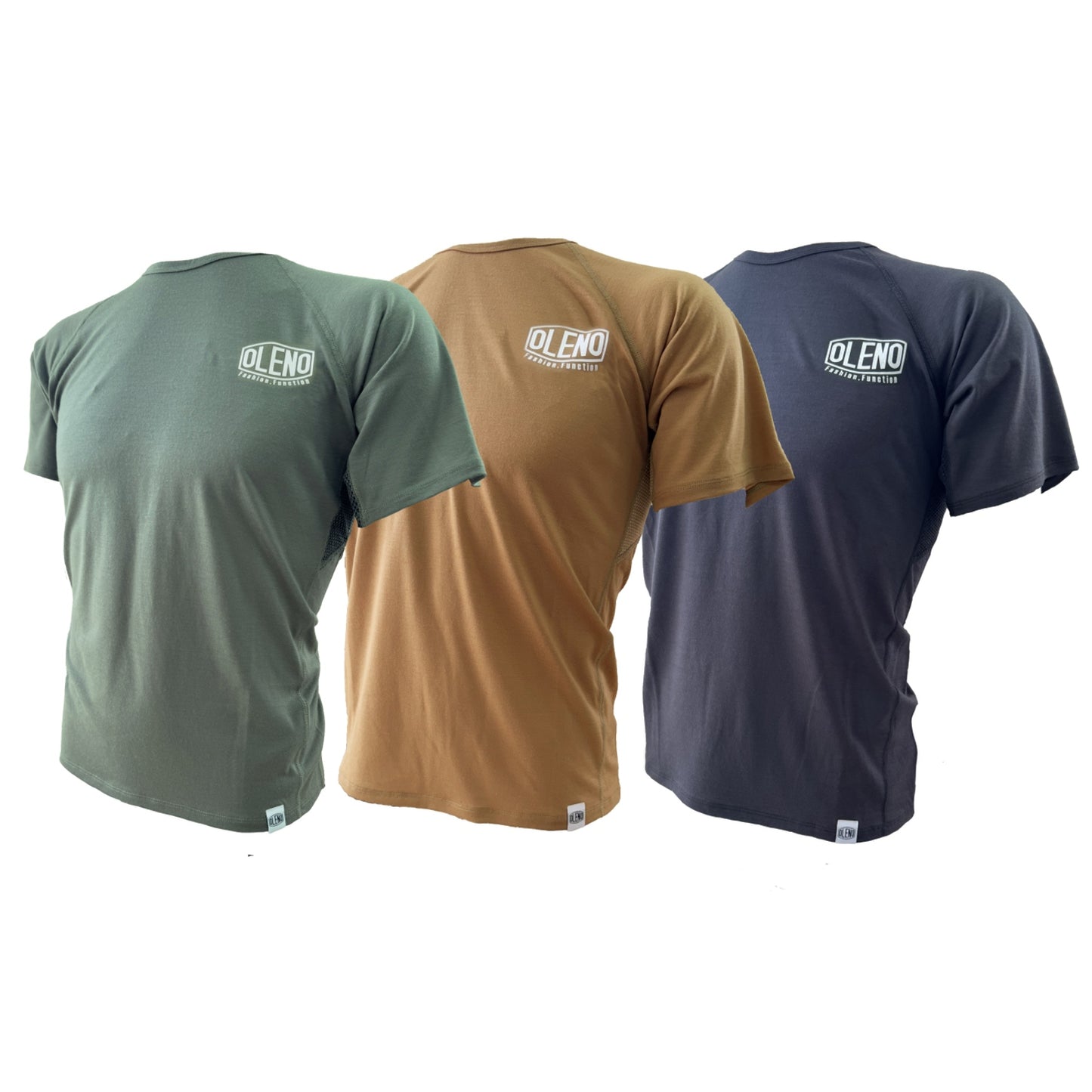 Hybrid Merino T 英文字「OLENO」